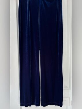 STUDIO JAX Vintage Lux Velvety Lounge Pants in Royal Blue